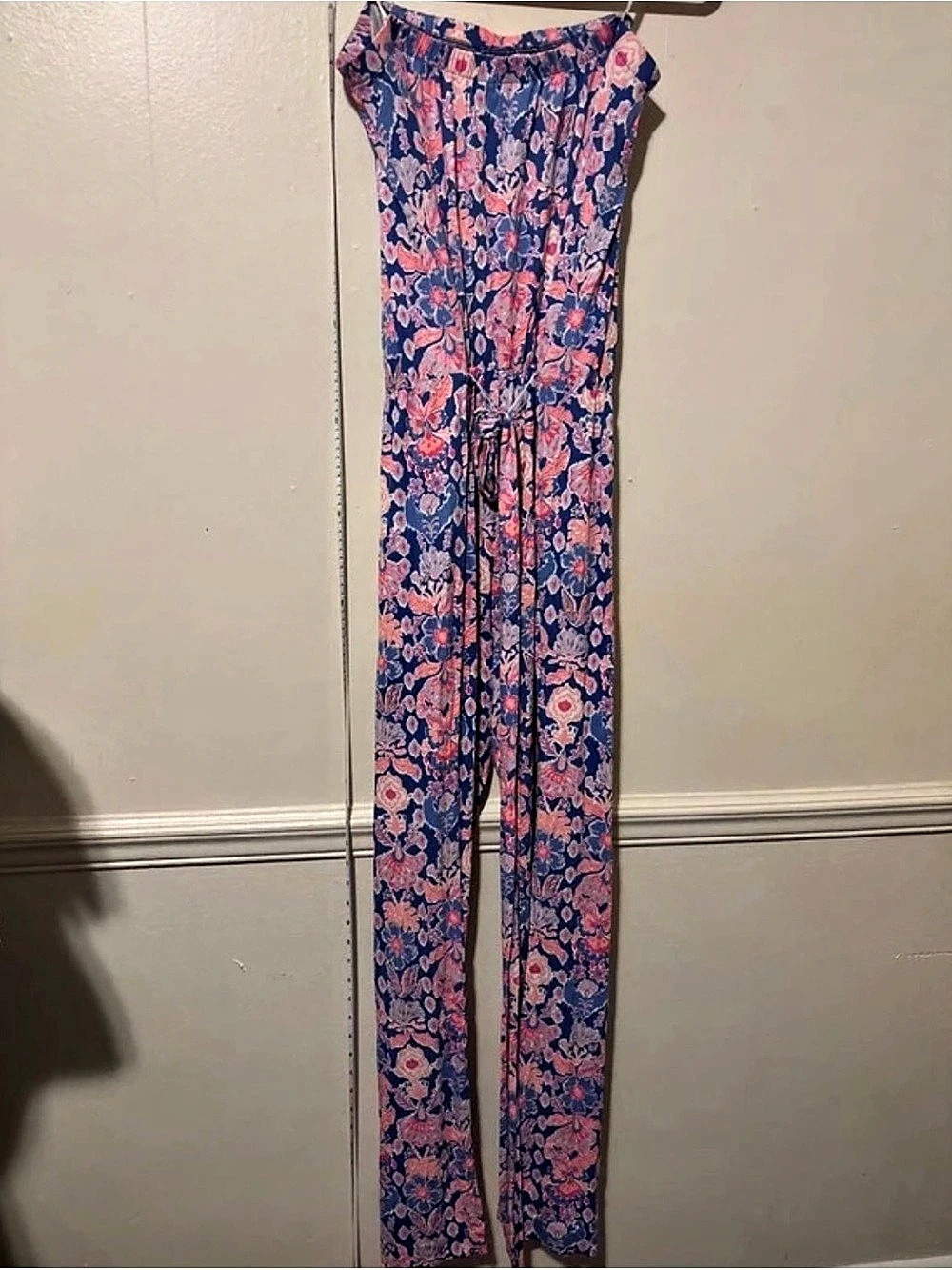 Lilly Pulitzer Floral Jumpsuit in Blue & Pink Size XL